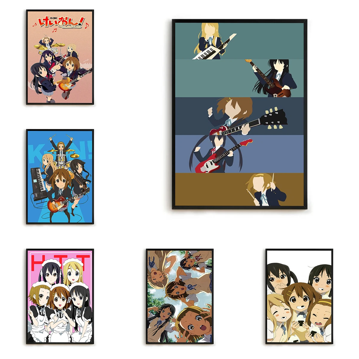 

K-K-OnS Pink Anime Cartoon Posters Gaming Room Decoration Decorative Picture Vintage Decorated Wall Pictures Bedroom Decor Gift