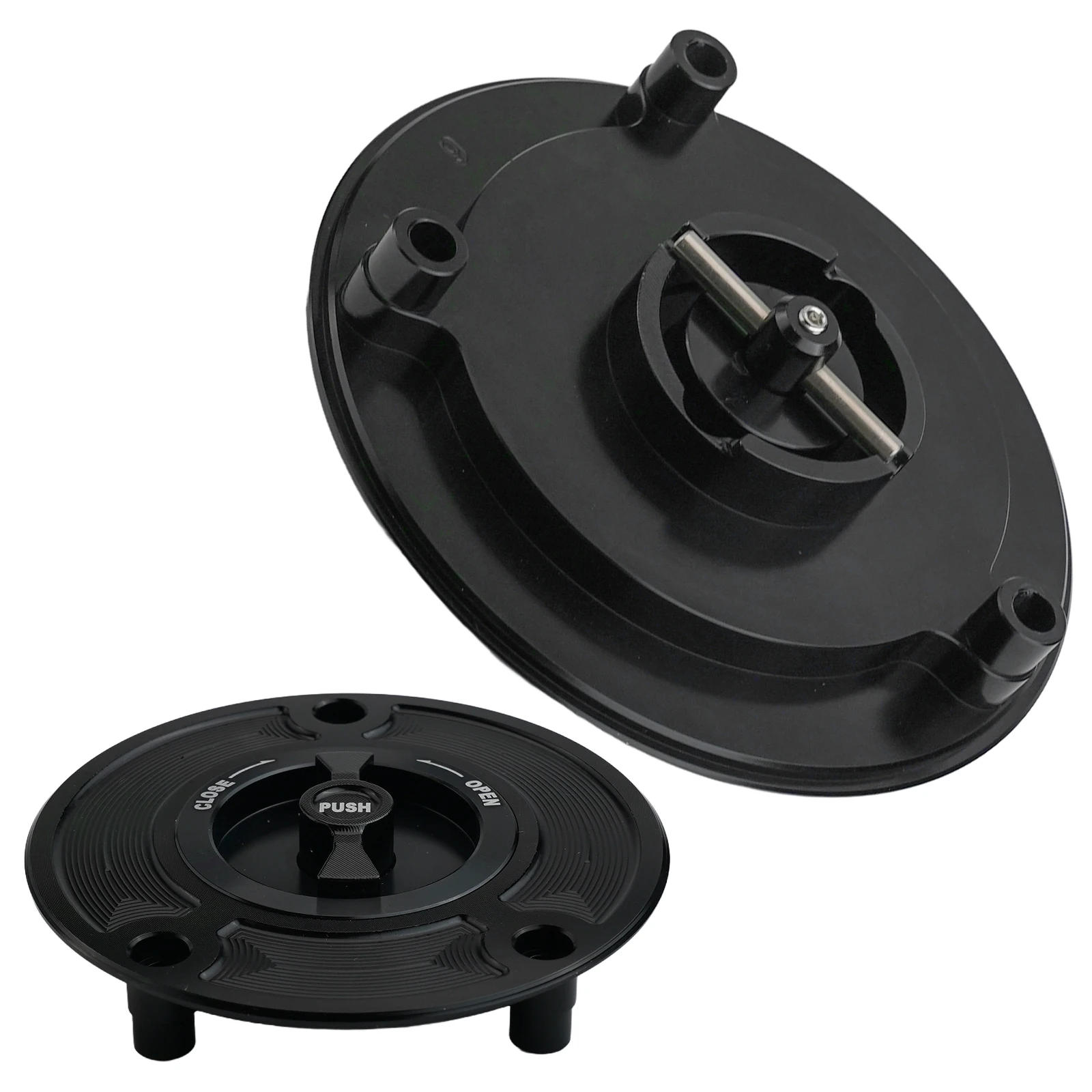 Black Motorcycle Fuel Tank Cap Cap Cover For GSXR Material Easy Installation Feature High Universality Fitment