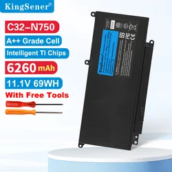 KingSener C32-N750 Laptop Battery For ASUS N750 N750J N750JK N750JV N750Y47JK-SL N750Y47JV-SL 11.1V 6260mAh 69WH