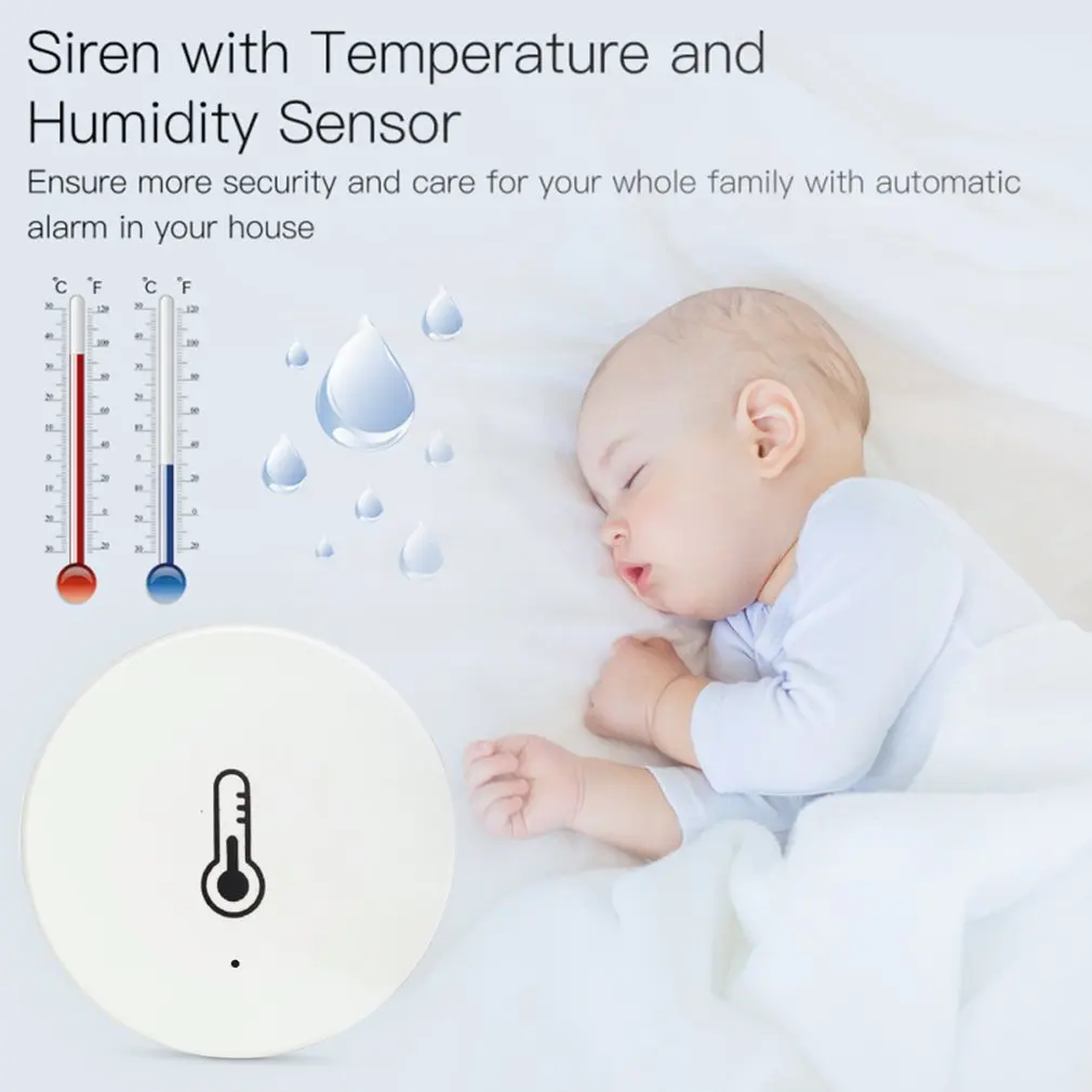 Tuya Zigbee Mini Thermohygrometer Smart Home Indoor Sensor APP Remote Monitor