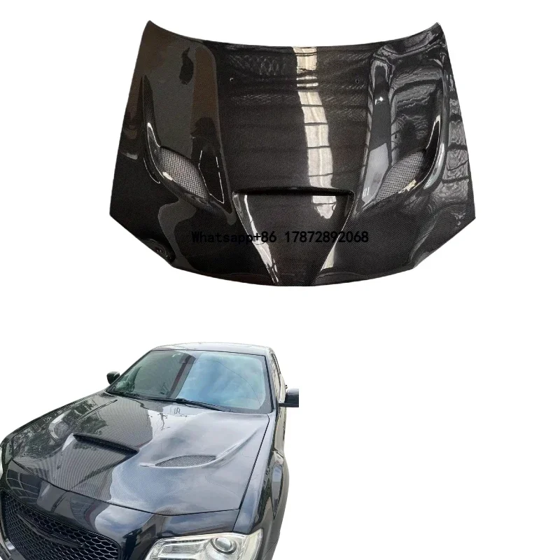 

Auto Exterior Part Carbon Fiber Engine Hoods Cover for Chrysler 300C Front Bonnet Vents Racing Body Kits Modified Parts