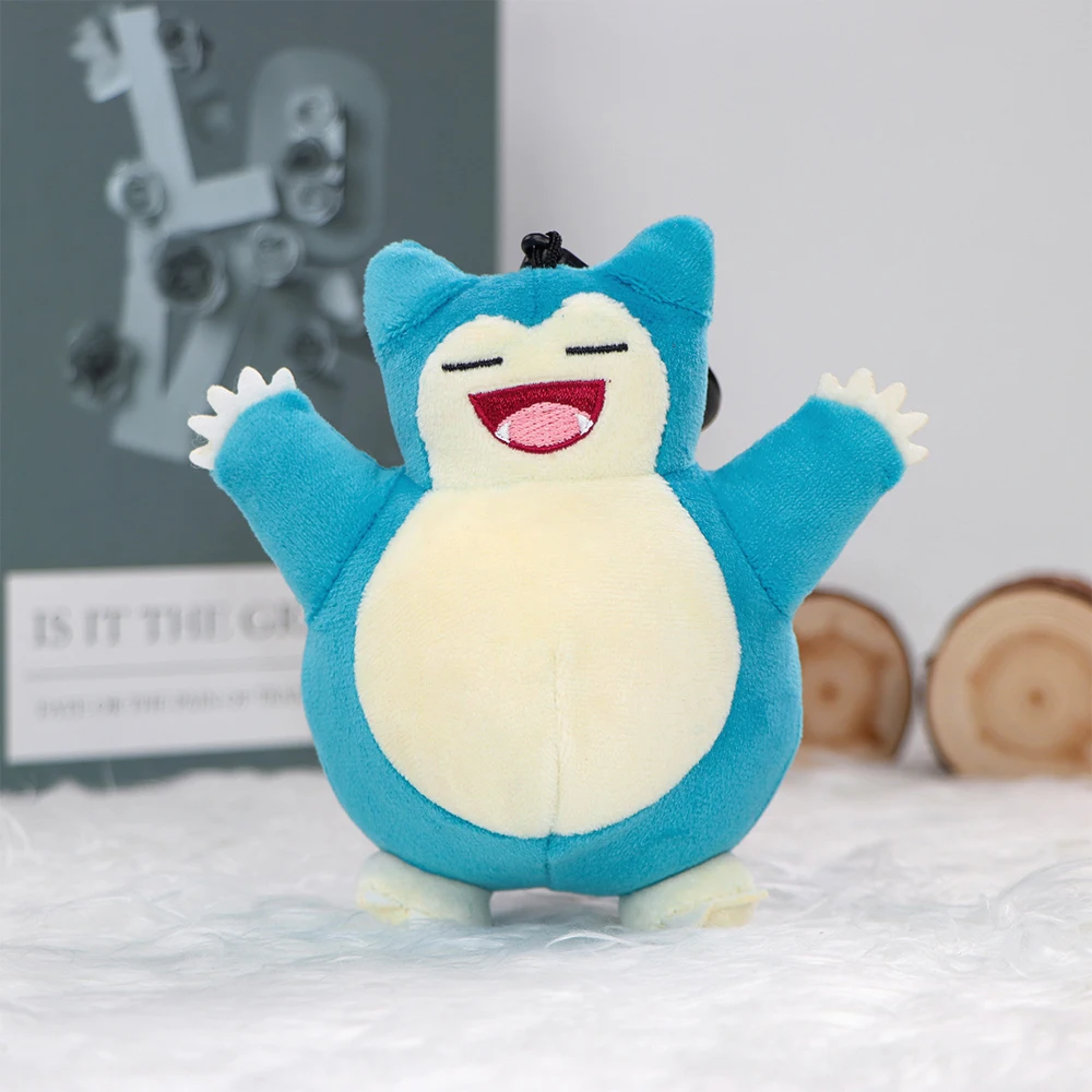 Original Potdemiel Piplup Gengar Schlüsselanhänger Plüschtiere Clefairy Slowpoke Jigglypuff Eevee Mimikyu Rowlet Anhänger Plüschpuppen – Detail 11