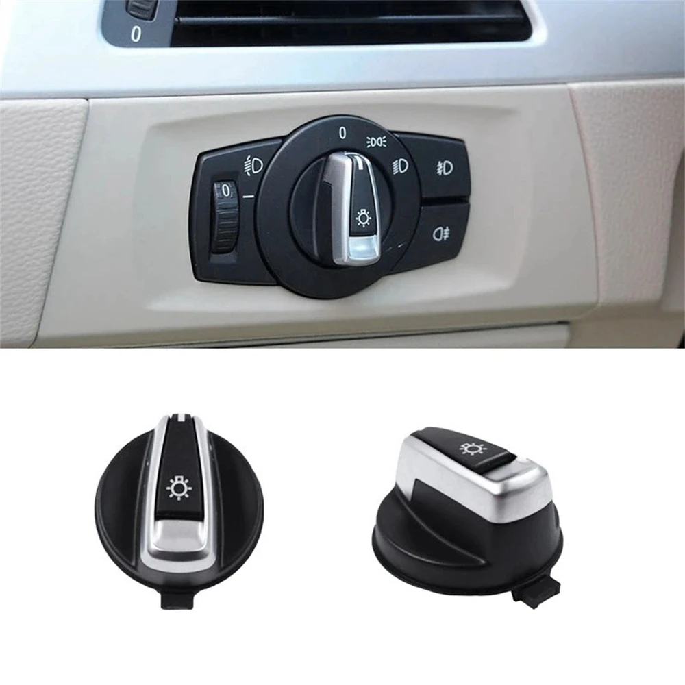 

AUTO Head light Switch Button ​Chrome for BMW 1 E88 E82 3 E90 E91 E92 E93 X1 E84 Accessories