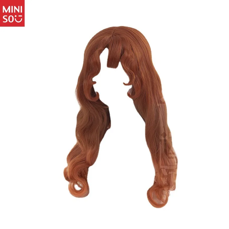 Miniso الشخصية الخامسة فتاة صغيرة Eurydice كوس شعر مستعار محاكاة فروة الرأس البشرية التغيير التدريجي شعر مستعار مجعد