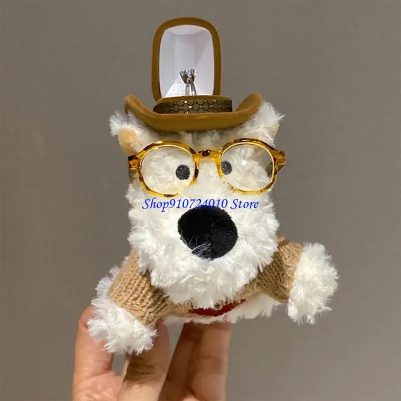 ของเล่นยัดไส้สัตว์จำลองสมจริง 77HD พร้อมการออกแบบล้างทำความสะอาดได้และช่องใส่เครื่องประดับหมวกคาวบอย