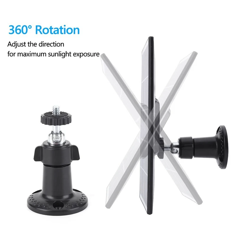 20W Solar Panel Charger Forring Video Doorbell 360° Adjustable Mount Fordoorbell 4/3/3 Plus/2 A