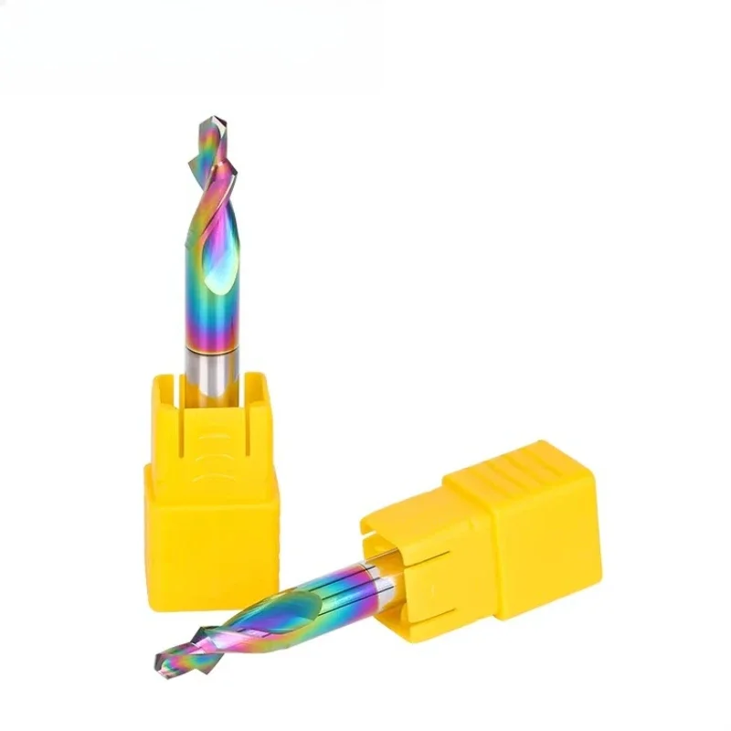 

Color carbide 2-slot stepped chamfer drill bit Aluminum door and window drill bit chamfer countersunk step drill bit