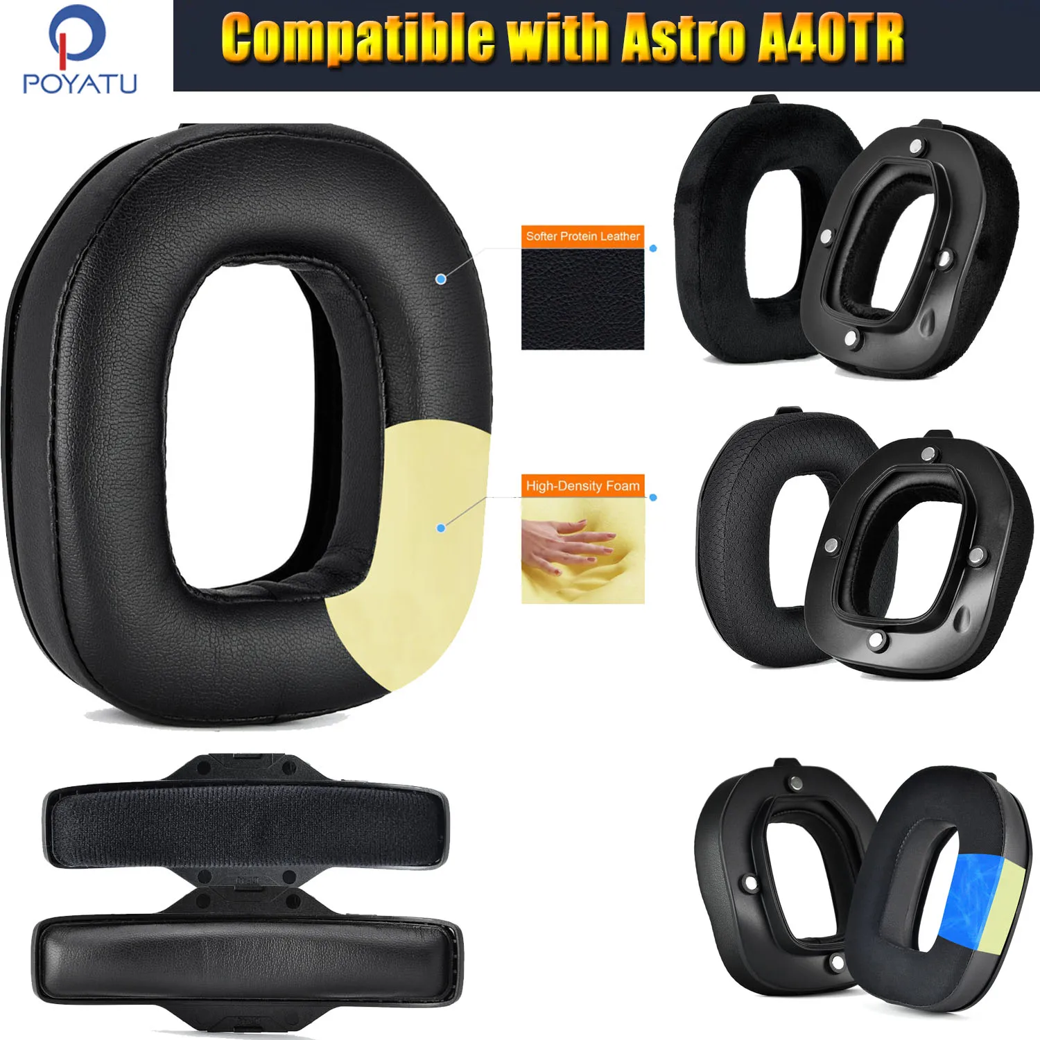 Earpads for Astro A40TR A40 TR Gaming Headset Headband Ear Pads Cushions Earmuff (Not Compatible with A50/A40 Gen2,Gen1)