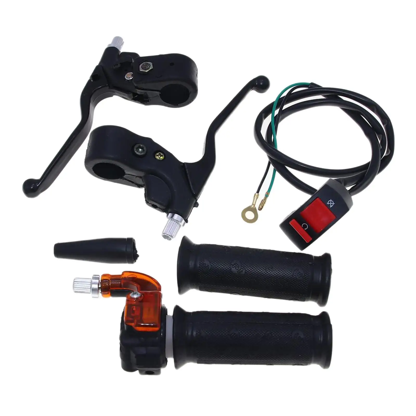 Motorbike Twist Throttle Set Replacement with Kill On / Off Switch Throttle Handle Ignition Kill Assembly for 49cc Dirtbike