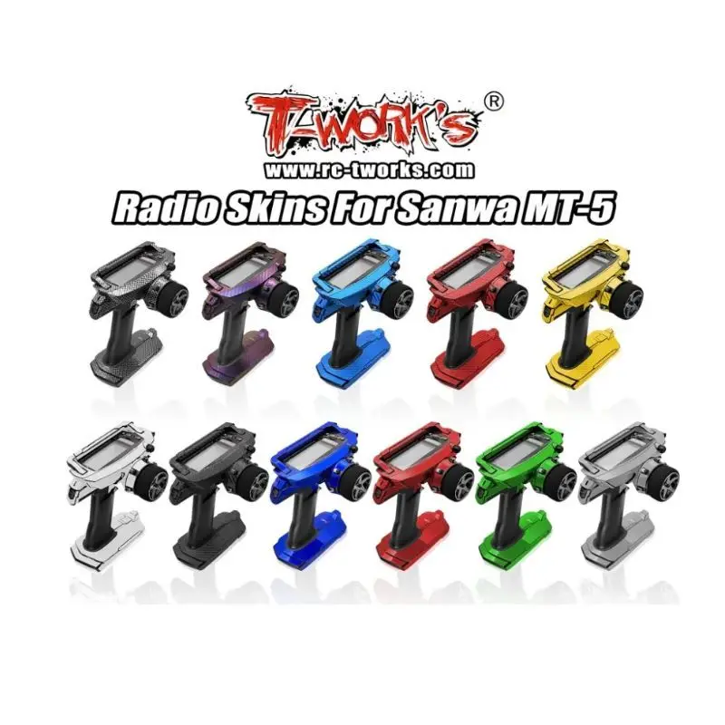 Adesivo skin radio 3D originale T Works TS-068 in fibra di carbonio (per Sanwa MT-5) Strumento RC a 6 colori