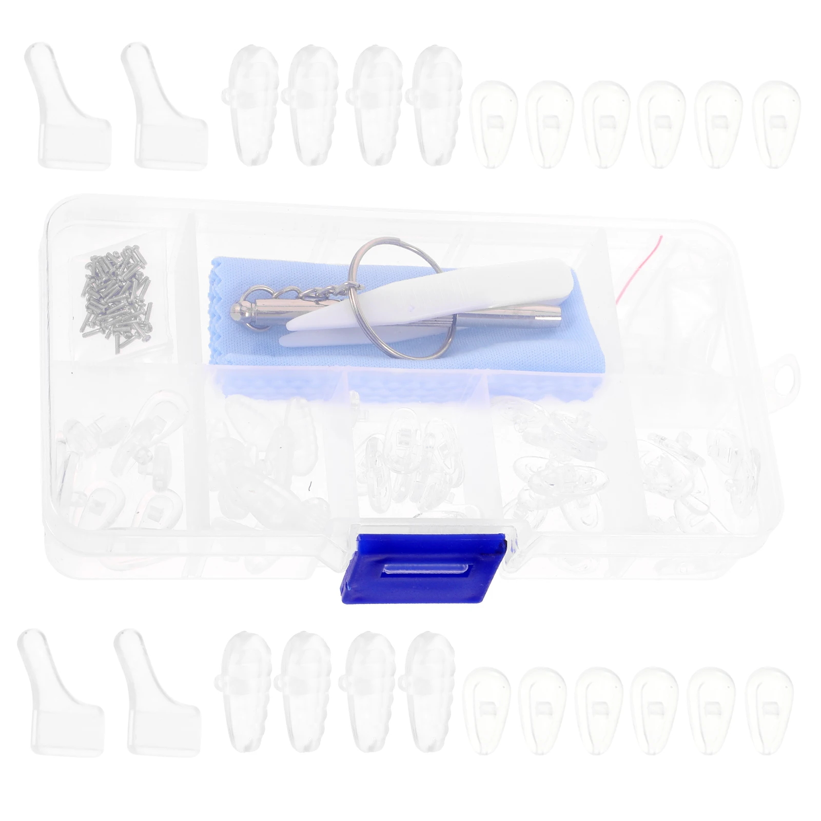 

1 Set Silicone Eyeglass Nose Pads Comfortable Non-Slip Replacement For Glasses Sunglasses Frames Reduces Pressure No Marks Nose