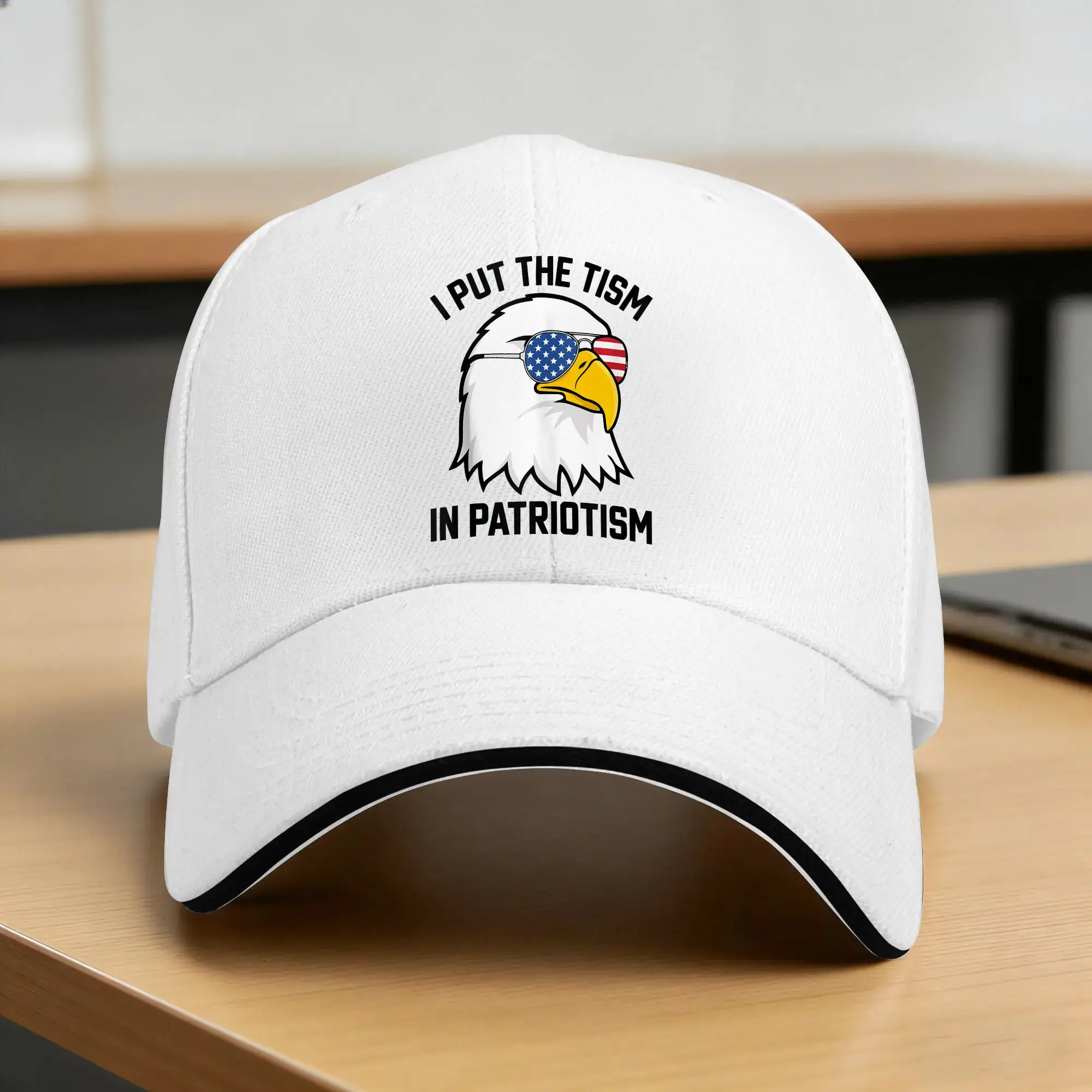 I Put The Tism in Patriotism Retro Eagle USA Flag 4th July Baseball Cap  Men Hip Hop Hats Summer Classic Kpop Rock Baseball Caps