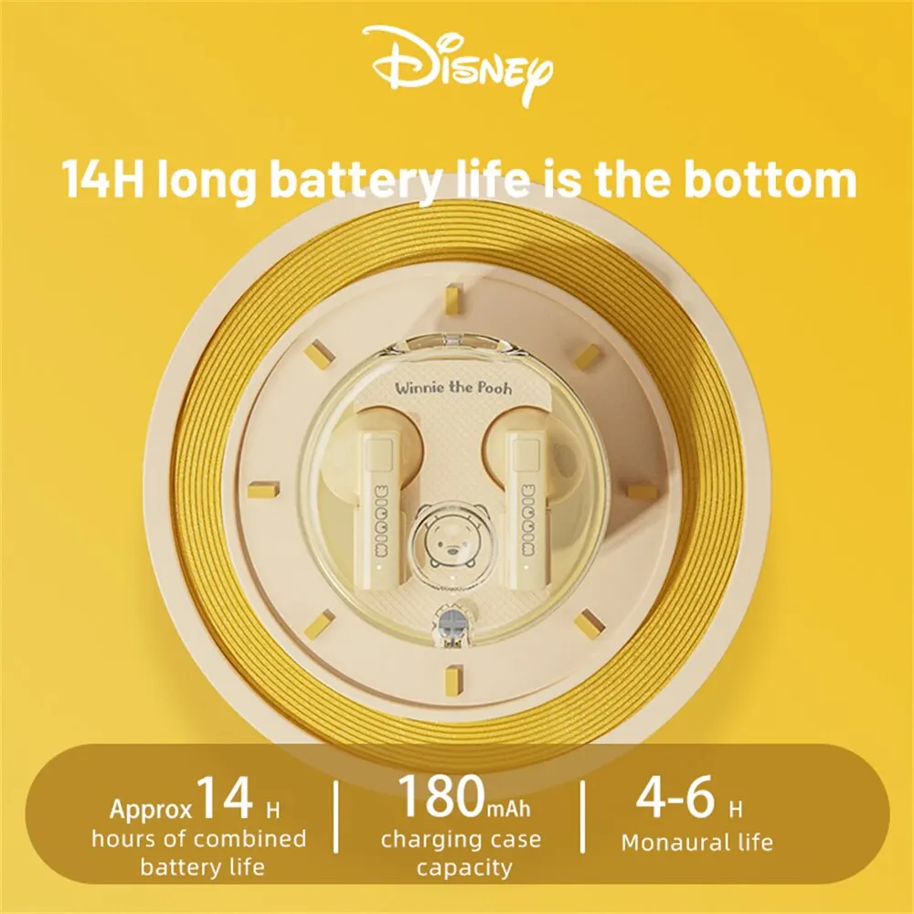 Disney LK-11 Wireless Earphones Bluetooth 5.3 Earbuds Noise Reduction Bass Touch Control Headset Long Standby Headphones