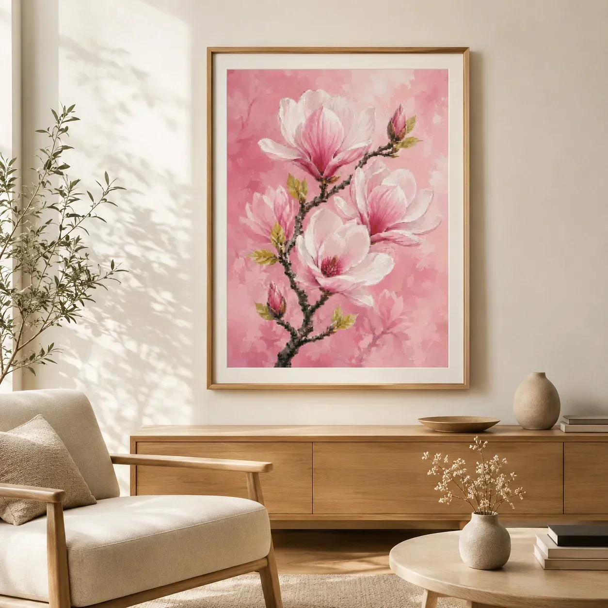 [ZZ8730-Magnolia Whispering] Stamped Cross Stitch Kit 11CT 14CT 16CT 18CT Printed Canvas Cotton Thread DIY Embroidery Wall Decor