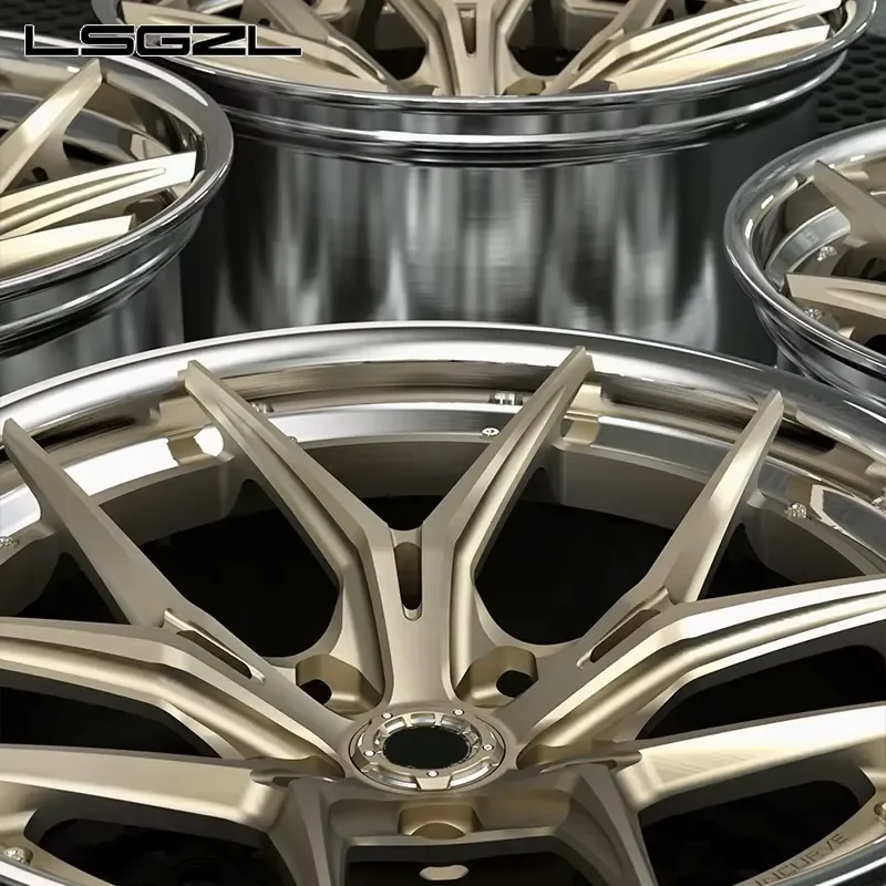i Polishing 2-piece Custom 5x114.3 5x130 6x139.7 for C8 Concave Alloy Rim 16-26 Inch Car Wheel 15