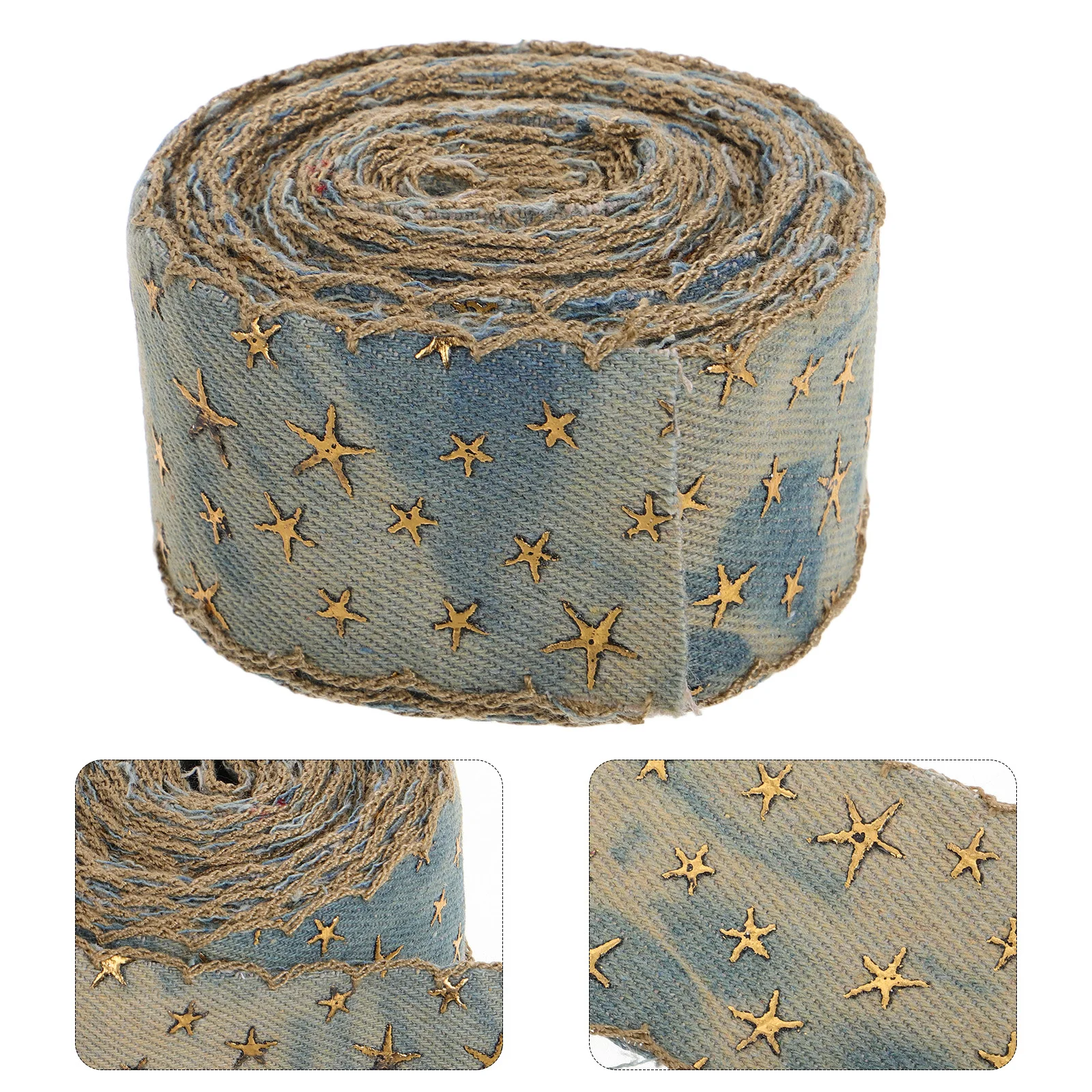 

Vintage Star Polyester Ribbon Retro Stylish Trim For Diy Clothing Craft Sewing Decor Grosgrain Jean Fabric Trim