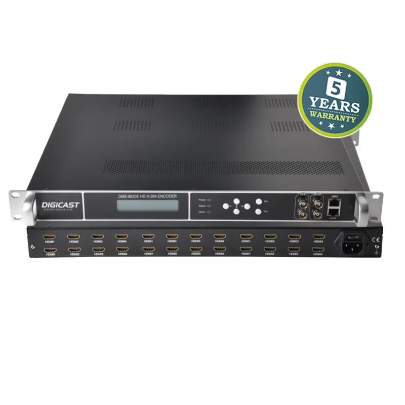 Radio TV Broadcasting  HD H.264 MPEG-4 AVC to  IP Encoder  with 24 HD MI Input