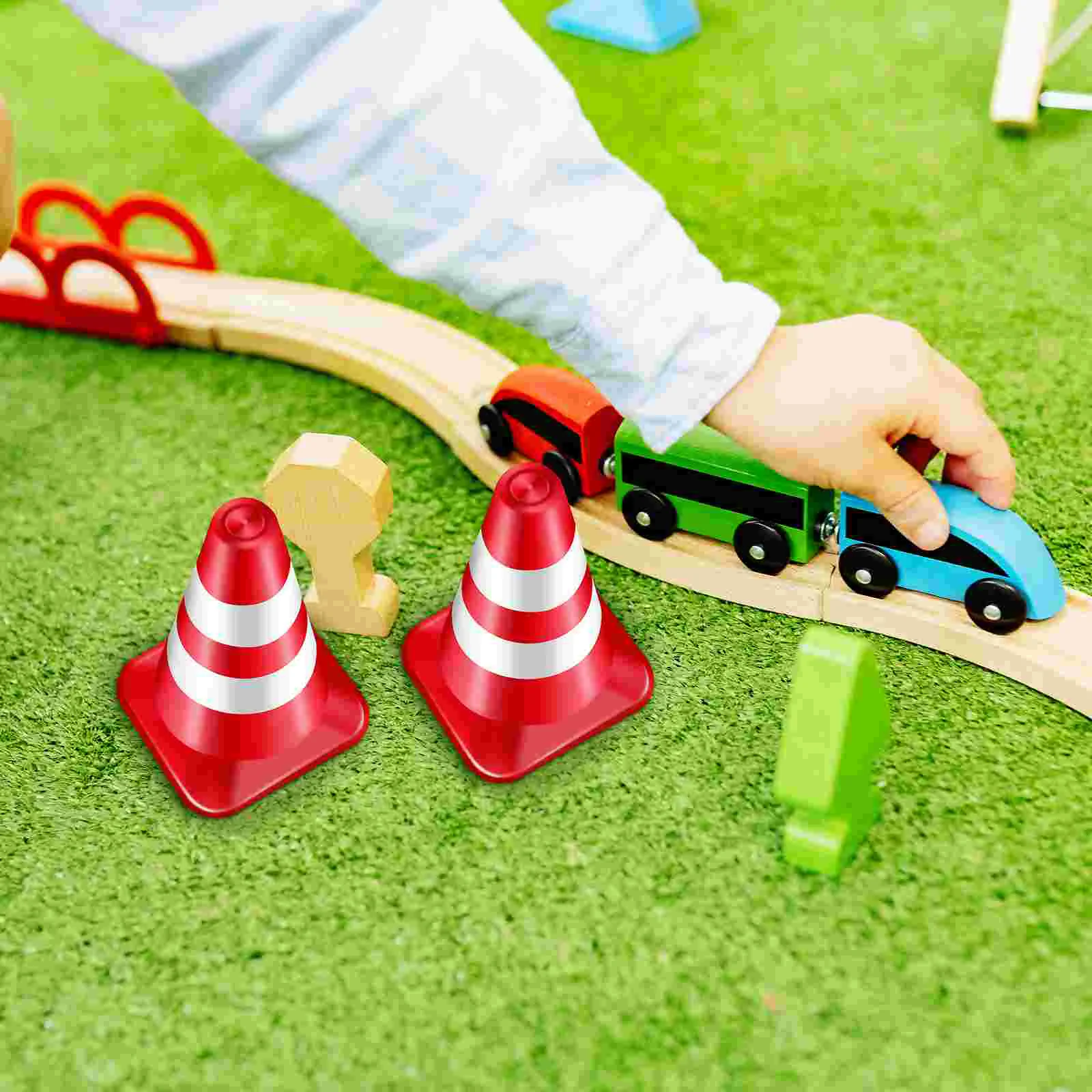 30 Pcs Traffic Cones Toy Kids Decor Triangle Road Construction Miniature Child Ornament