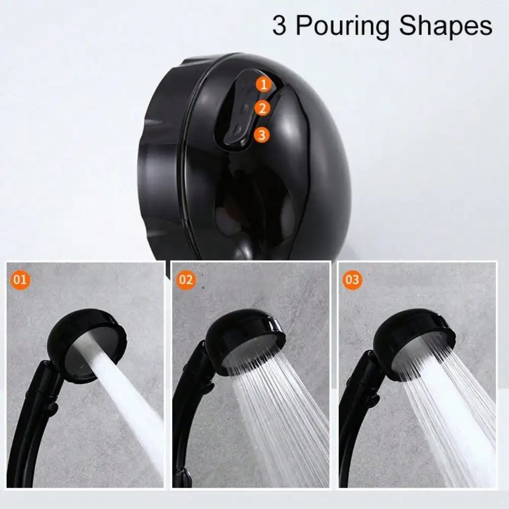 

High Pressure 3 Modes Adjustable Shower Head One Key Stop Water Saving Sprayer Rainfall Bath Showerhead Bathroom Accessories