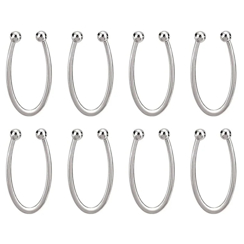 SANQ Alloy U Shape Ring Buckle Bikini Clips, 8 Pcs Metal Strap Hooks For Bikini Closure Connections