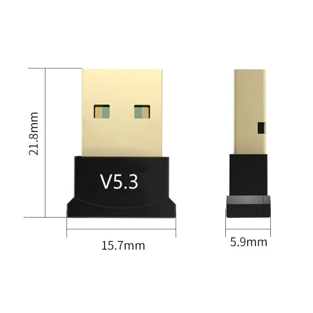 USB Bluetooth 5.3 อะแดปเตอร์คอมพิวเตอร์ PC Bluetooth Dongle เครื่องส่งสัญญาณ 20M แล็ปท็อปแท็บเล็ตไร้สาย USB Bluetooth