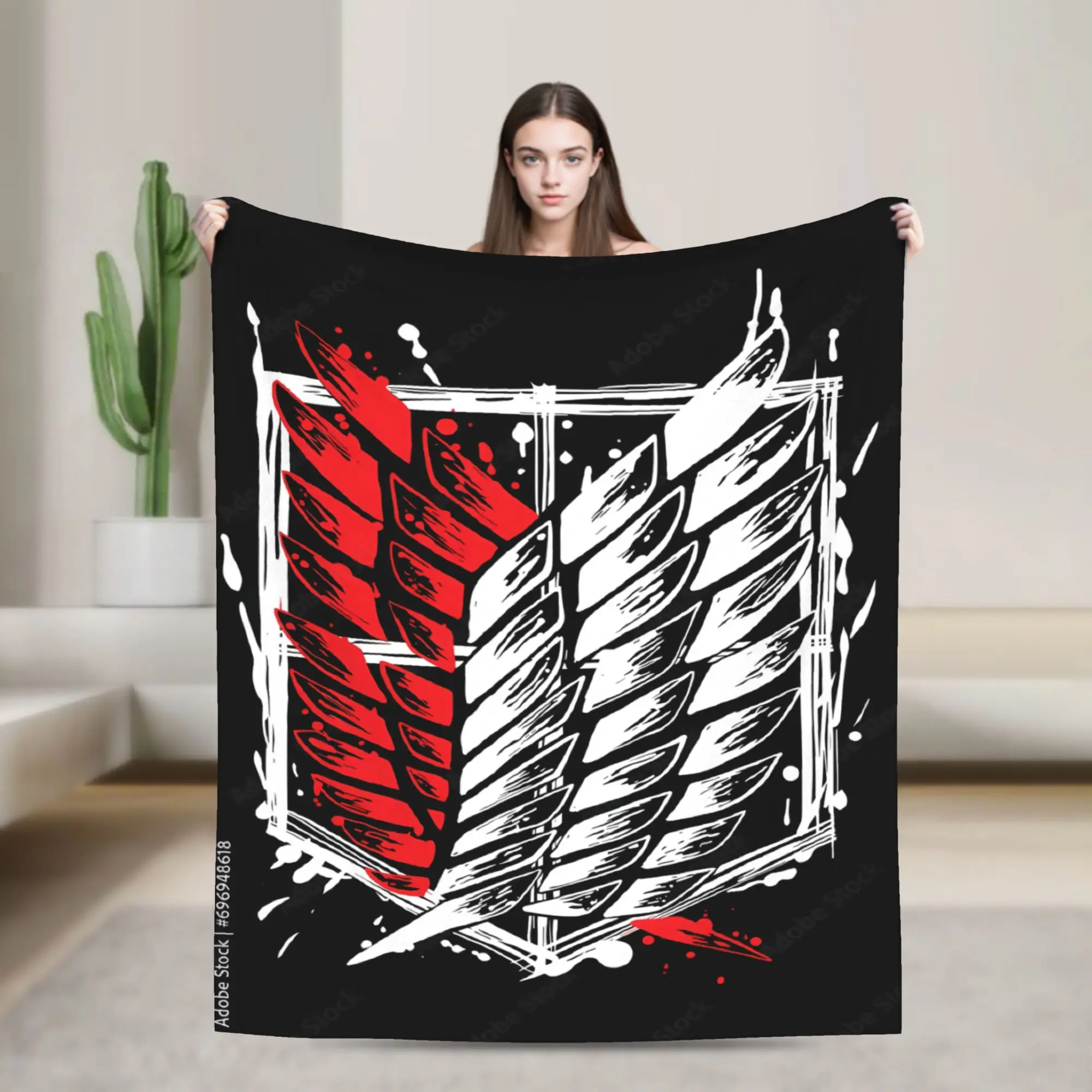 Anime Attacks on Titan Blanket Quality Super Soft  Throw Blanket Winter Child Couch Chair Street Trend Bedspread