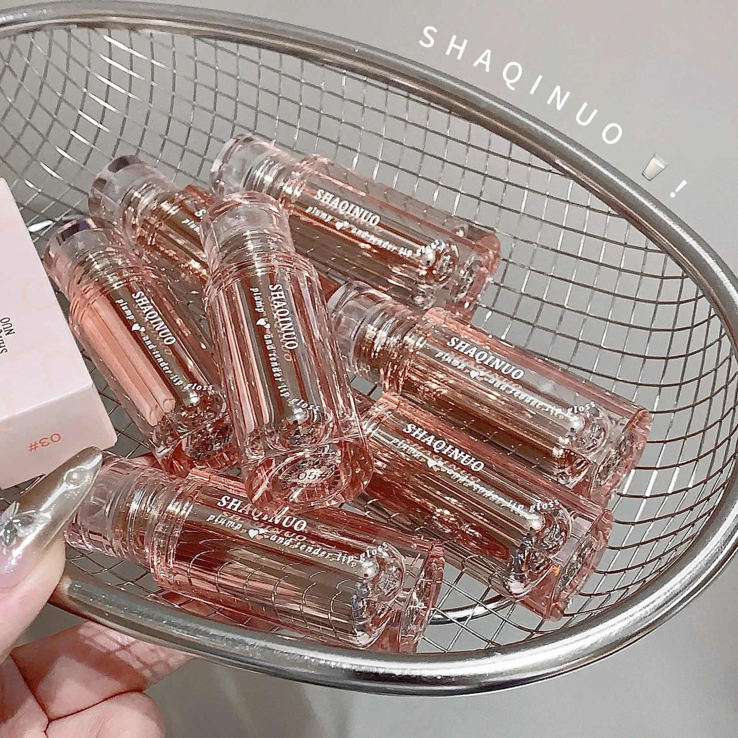 Glass Shine Lip Lacquer - Plumping Juicy Gloss with Hydration, Non-Sticky & 8H Wear, Pure Nude Shades for Youthful Lips