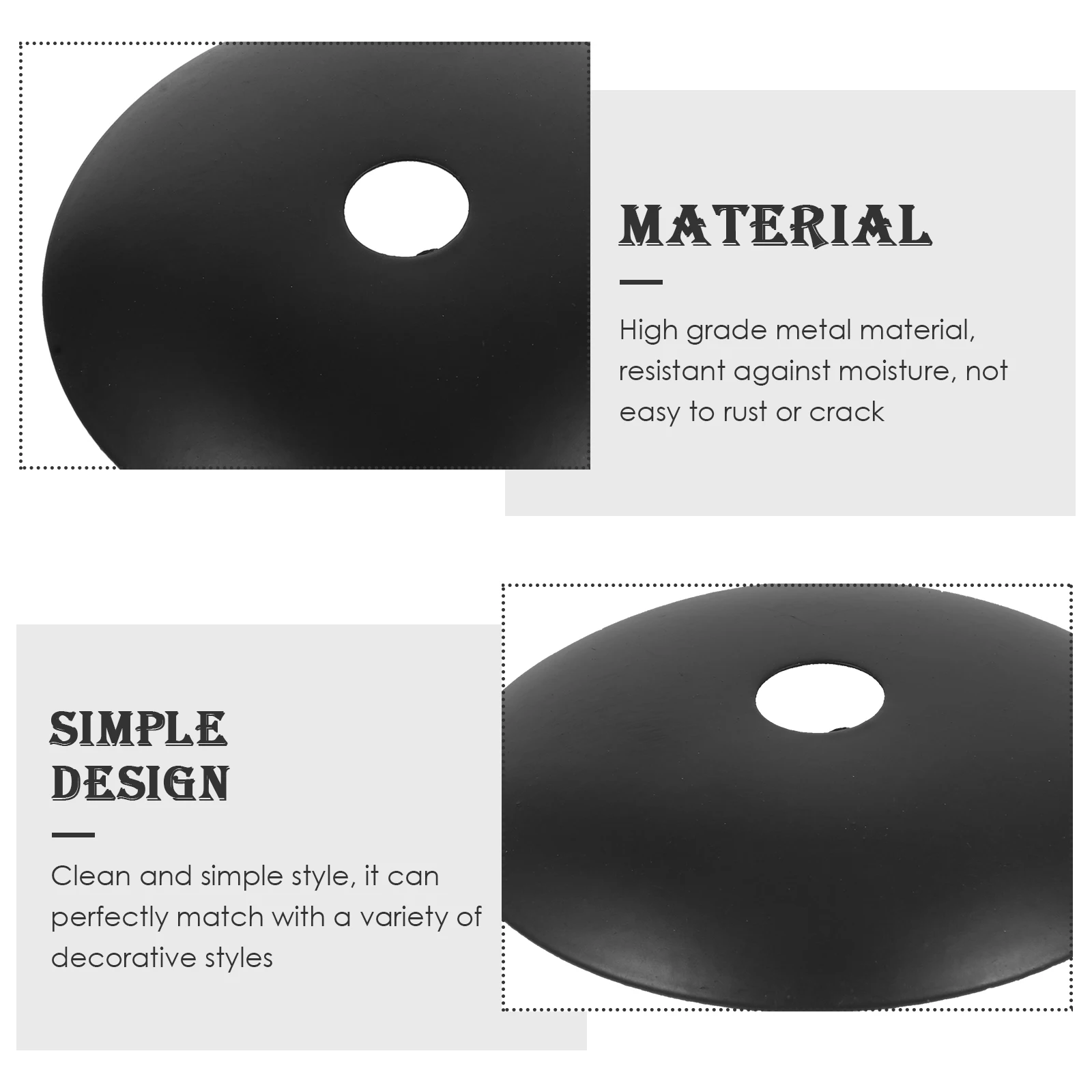 

6pcs Chandelier Base Tray Ceiling Canopy Pendant Light Canopy Metal Lamp Cover Table Lamp Gasket Moisture Resistant Easy Install