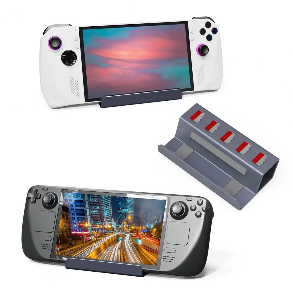 거치대 알루미늄 합금 게임 콘솔 스탠드, 미끄럼 방지 거치대, Rog용 5 개 포함