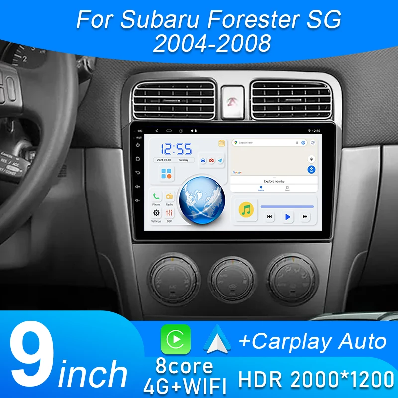 

Android 15 For Subaru Forester SG 2004 - 2008 Car Radio Multimedia Video Player Navigation stereo GPS Carplay auto 4G WIFI DVD