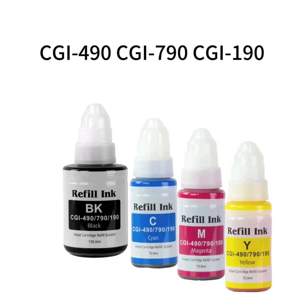 Bottled Ink GI-490 GI-790 GI-190 Ink Refill For Canon G1100 G2100 G3100 G1110 G1111 G2110 G2111 G3110 G3111 G4110 G4111 Printers