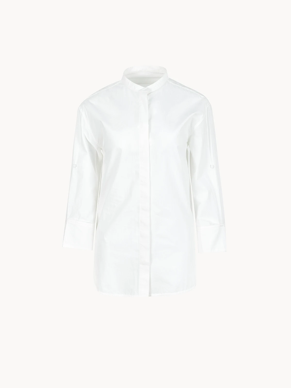 

the Ease Comfortable Pure Cotton Long Sve Loose Slimming Stand Collar Casual irt Women Spring Summer New Arrival