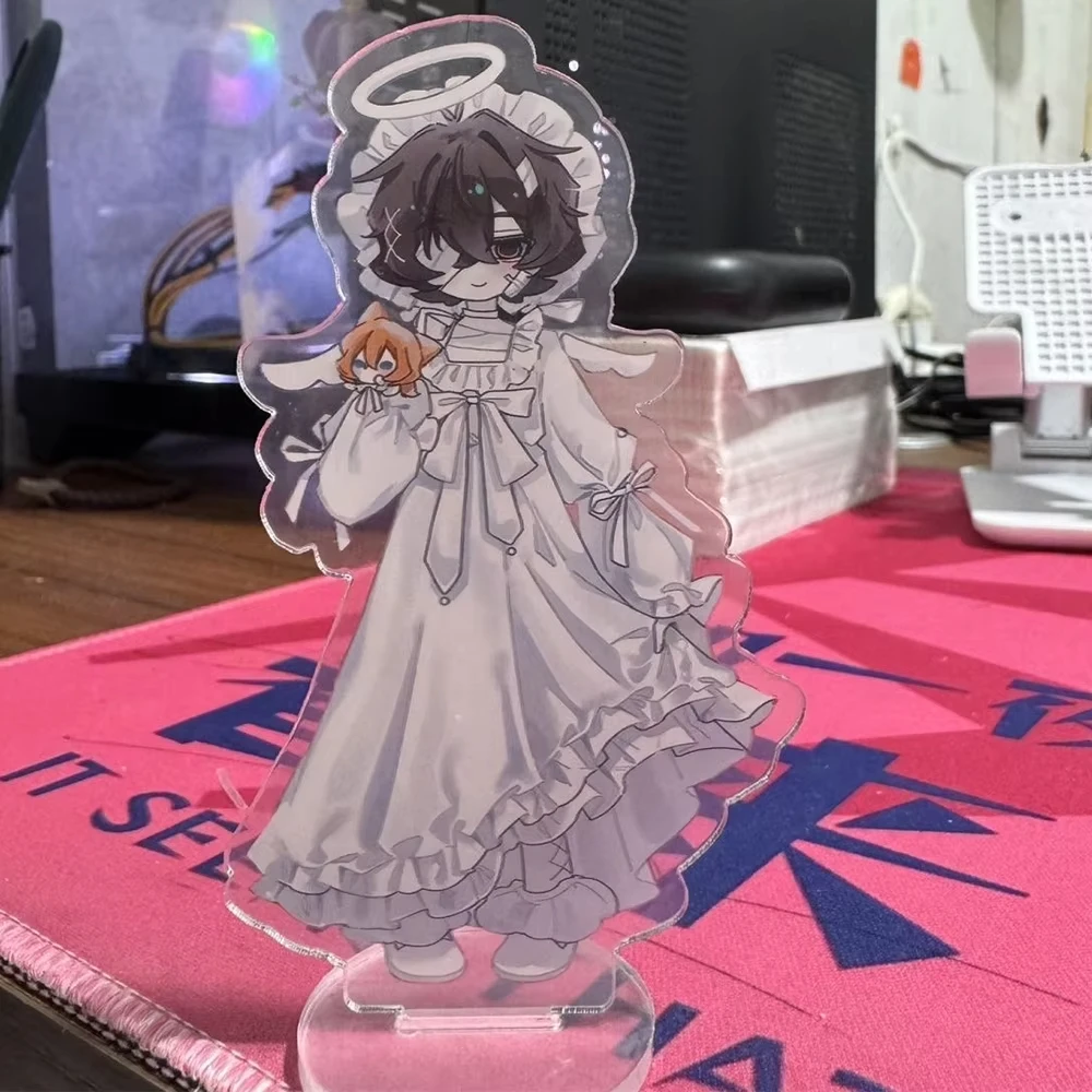 Anime Bungou Stray Dogs Acrylic Stand Dazai Osamu Nakahara Chuuya Anime Figure Acrylic Desktop Decoration Ornament Cosplay Props