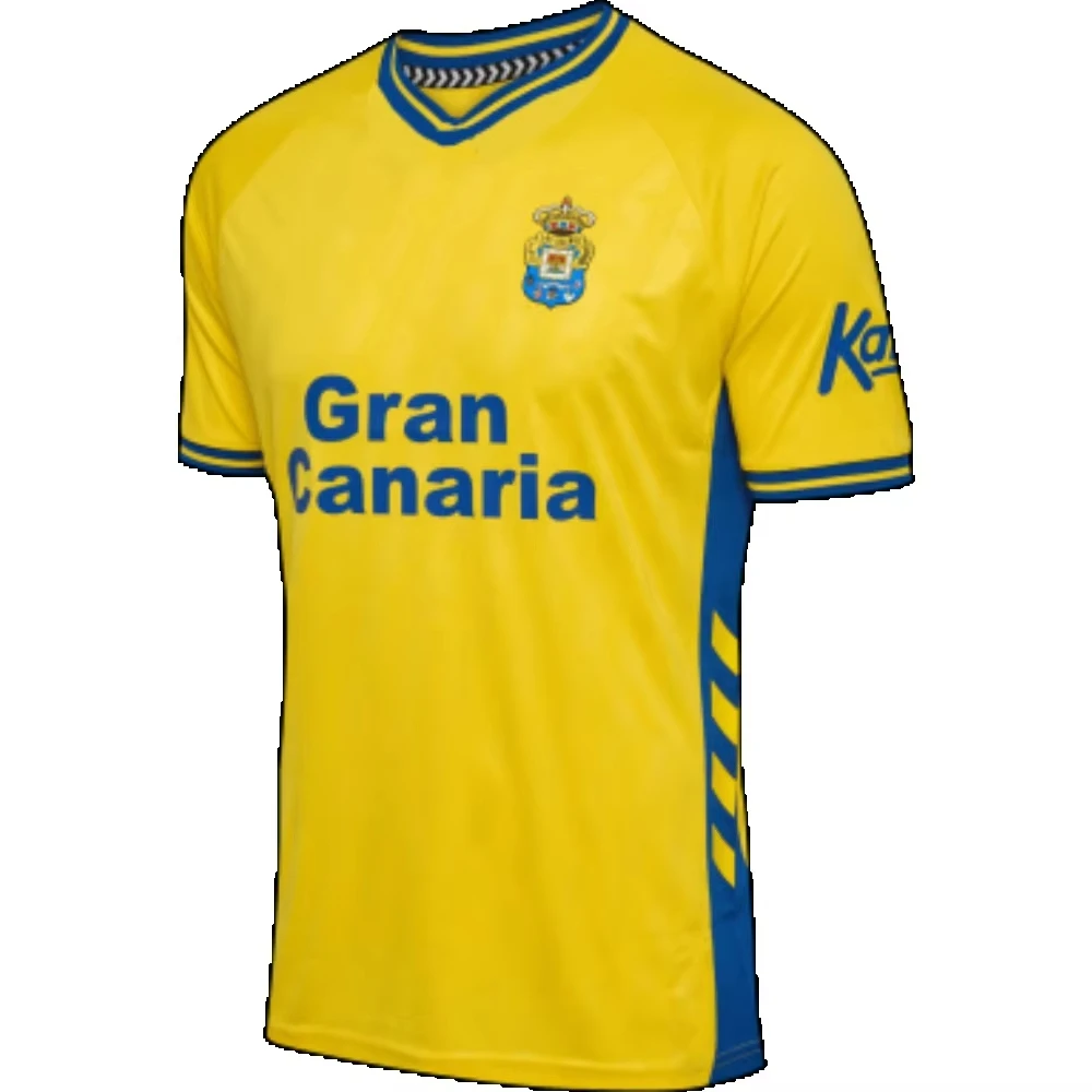 25-26 Unión Deportiva Las Palmas camisetas de fútbol local Camiseta deportiva de manga corta con estampado 3D igual para adultos y niños