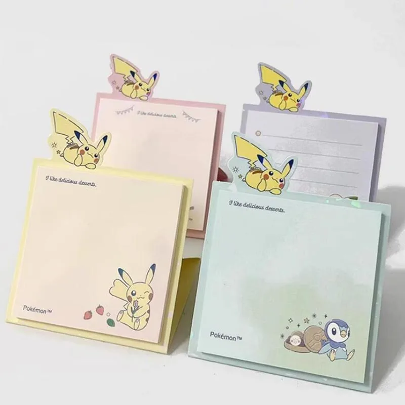 12pcs/lot Creative Pokemon Stand Memo Pad Sticky Notes Stationery Label Notepad Planner Sticker Post Office School Supply