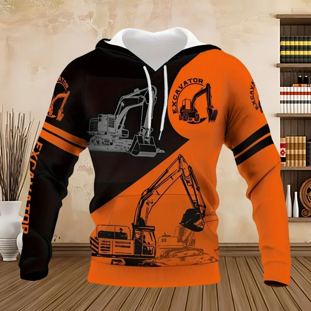 2025 New Man Hoodie Fashion Electrician 3D Print Uniform Leisure Pullover Hoodies Oversized Vintage Hip Hop Harajuku Sweatshirt