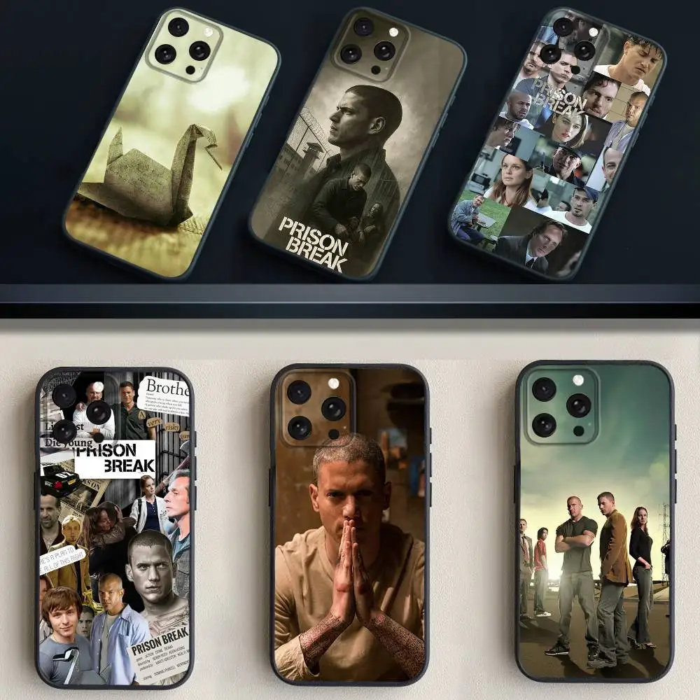 

Movie P-Prison Brea Phone Case For iPhone 17,16,15,14,13,12,11 Plus,Pro Max,XS,X,XR,SE,Mini,8,7,Soft Silicone Black Cover