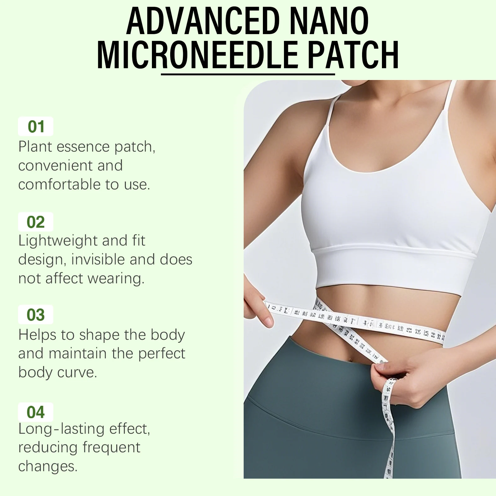 NAD+ 10-IN-1 Nano Microneedle Patch 0.2mm Gentle Patches Moisturizing Lifting Firming Skin Contouring Stick-on Moringa Patch