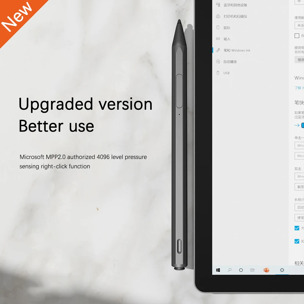 Imagem -03 - Caneta Stylus para Microsoft Surface Pro Usb-c Carregamento Sensibilidade à Pressão 4096 Caneta de Toque para Surface Laptop Studio x