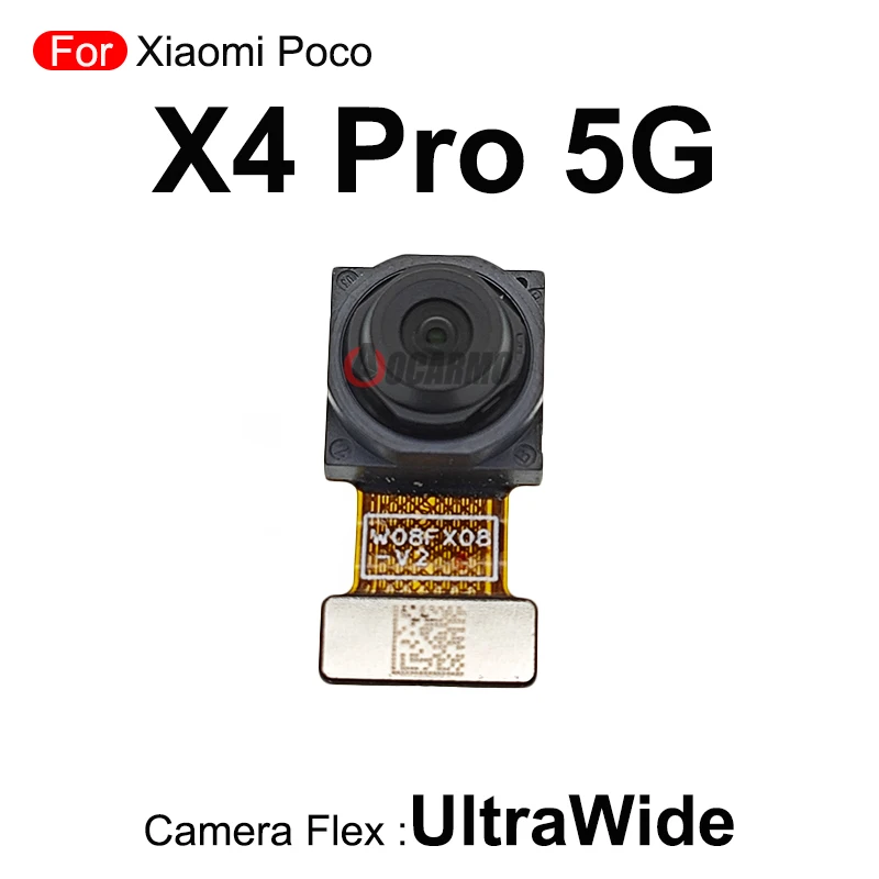 For Xiaomi Poco X4 Pro 5G Front And UltraWide Macro Rear Main 108MP Back Camera Module Replacement Part