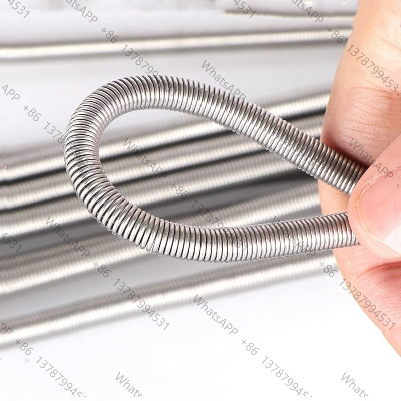 2PCS Small Thin Long Flexible Tube Extension Compression Spring 0.7/0.8/1mm Wire Diameter 6/8/10/12/15mm Outereter 1000mm Length