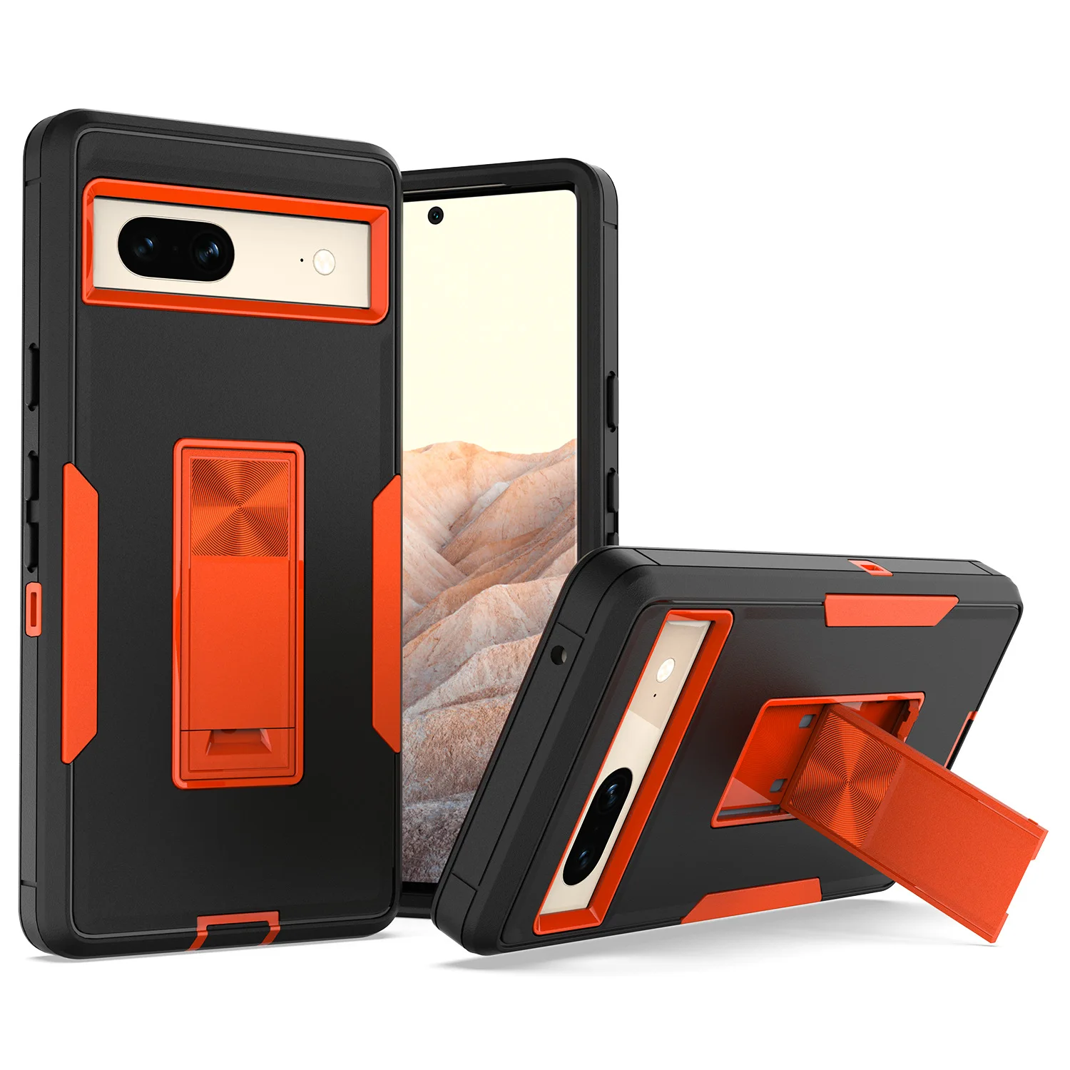 

360 Full Heavy Duty shockproof kick stand case For Google Pixel 7/7 PRO/7A Phone Holder Protect Cover