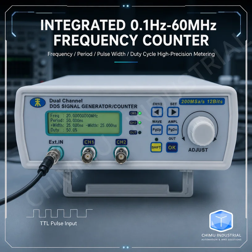 【CHIMU INDUSTRIAL】MHS5200A Dua - Dual Channel Arbitrary Waveform Function Generator 60Mhz ulasan dan harga