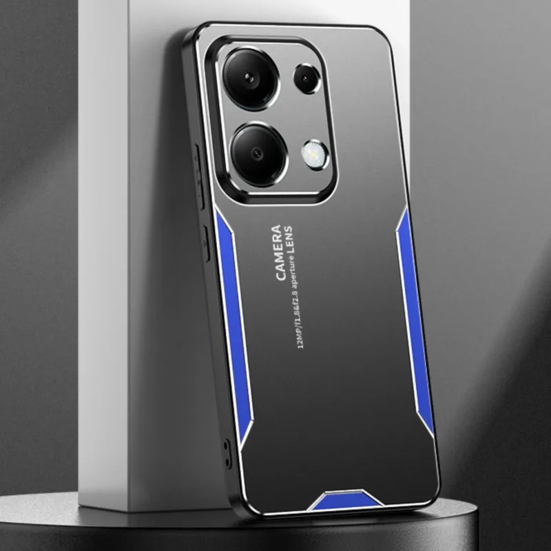 Dla Xiaomi Redmi Note 13 Pro 4G metalowa aluminiowa osłona chroniąca futerał przeciwmrozowy zapobiegająca odciskom palców Metal + TPU