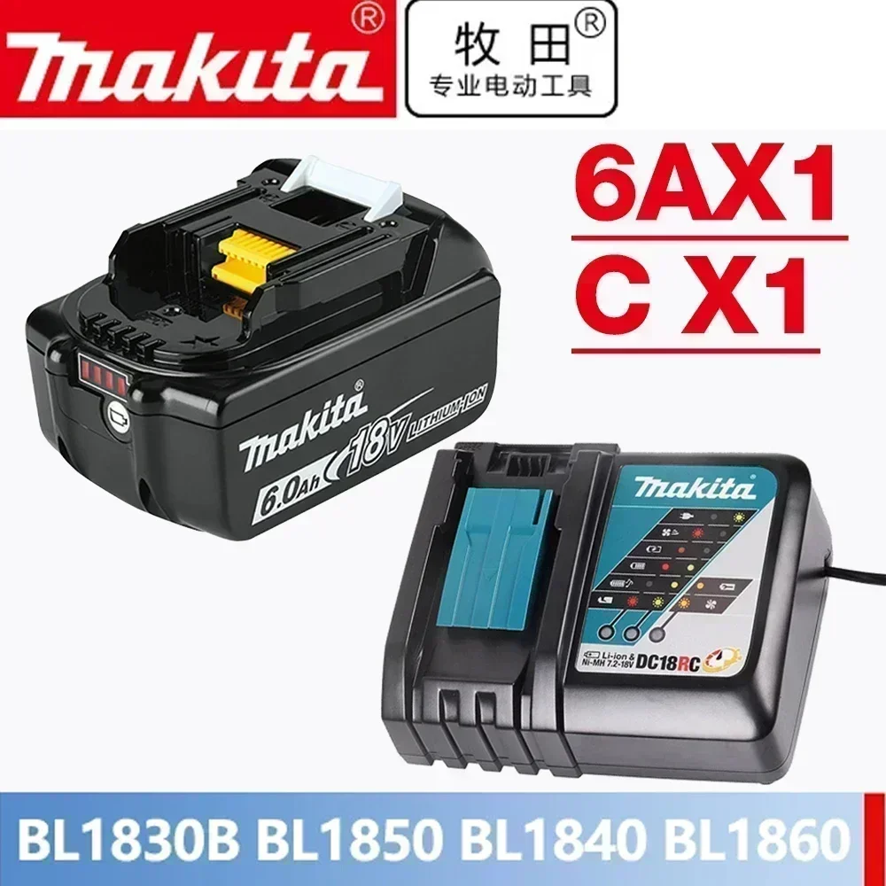 18V Makita echte batterij, oplaadbare gereedschapsbatterij met LED-display voor Makita LXT-serie elektrisch gereedschapsbatterij en oplader