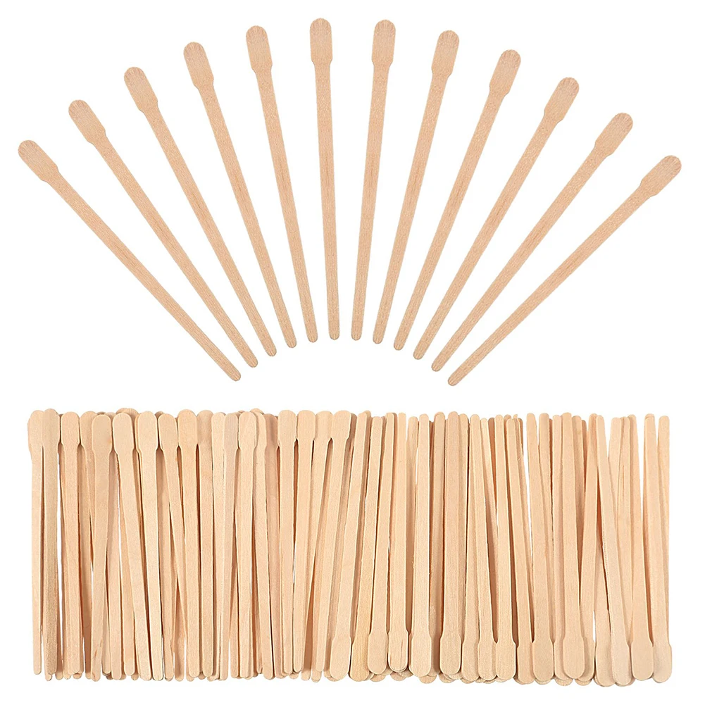 100pcs New Disposable Wooden Waxing Stick Spatulas Wax Applicator Quality Wood Sticks For Hair Eyebrow Removal Body Beauty Tool