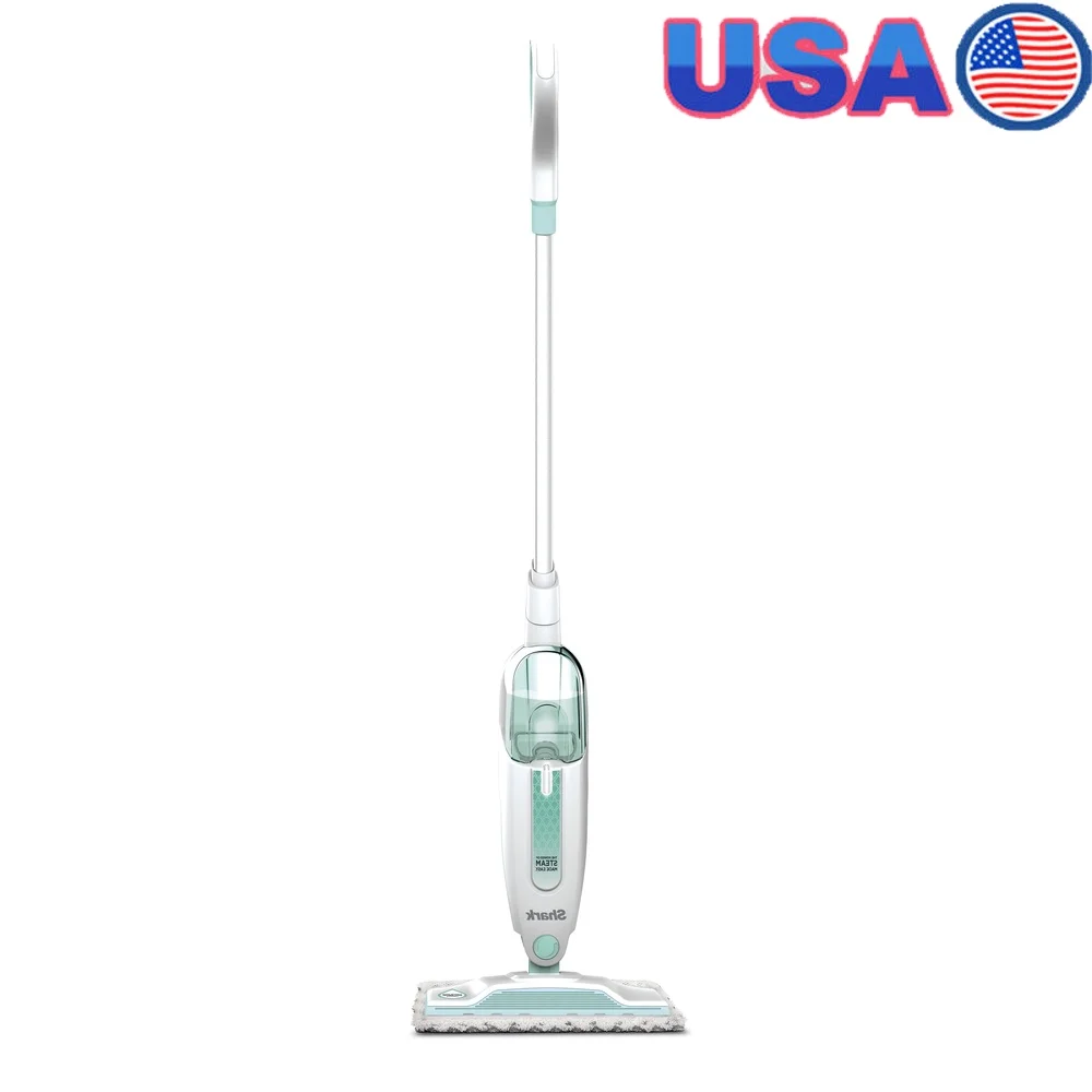 

Effortless Steam Mop Easy Cleaning and Sanitizing with XL Removable Water Tank 2 Dirt Grip Pads Lightweight Compact Design