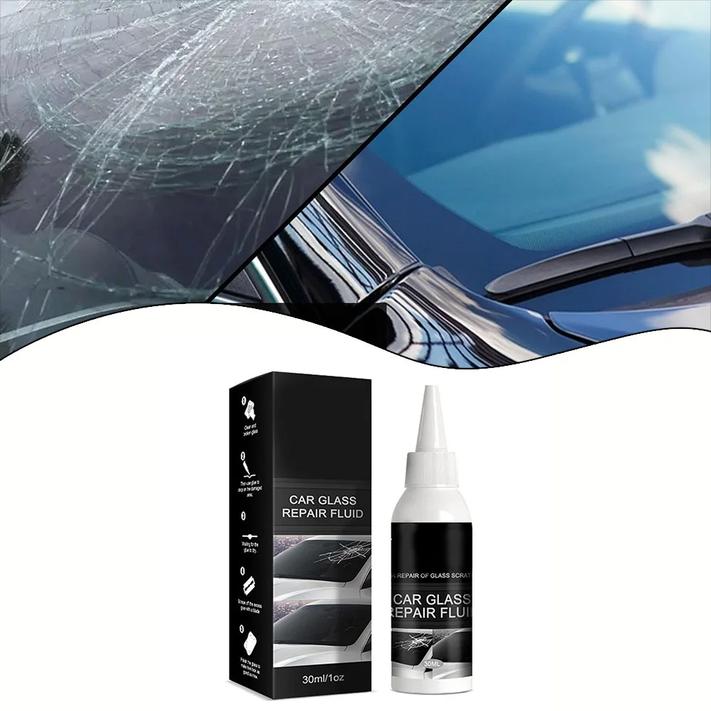 30ml Car Glass Repair Fluid Windshield Repair Glass Scratch DIY Glue Tool Quick Fix For Chips Crack Automobile Car Accessories