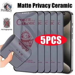 5PCS Matte Ceramic Privacy Screen Protector For Samsung S26 S25 Ultra S24 S23 FE A57 A37 A17 A07 A56 A36 A26 A55 A54 A53 A33 A16