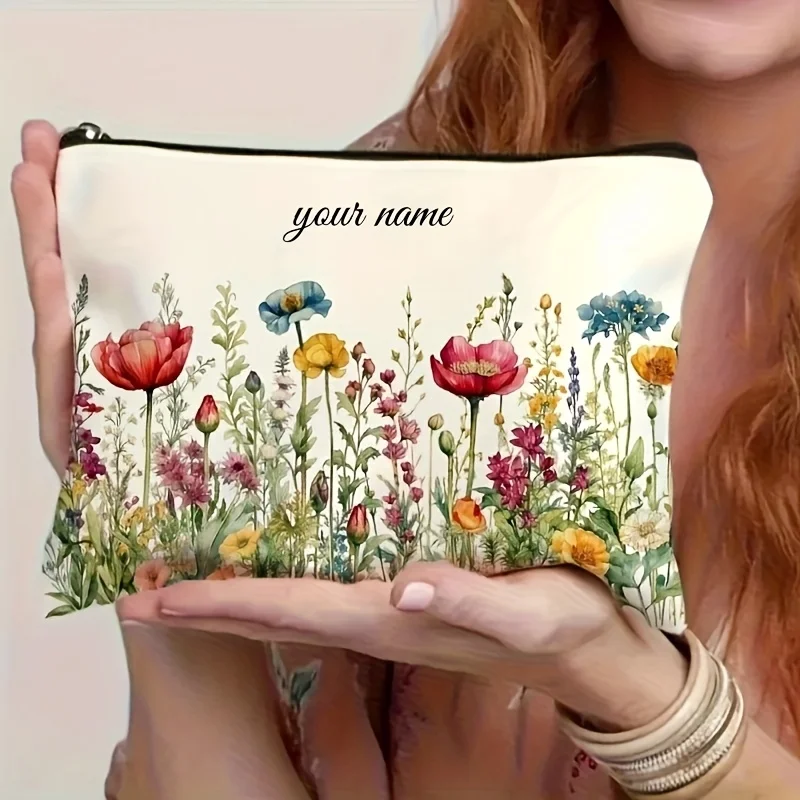 

Customizable Makeup Bag Featuring Vibrant Single Sided Print Durable and Fade Resistant Lightweight and Foldable Gift for Women